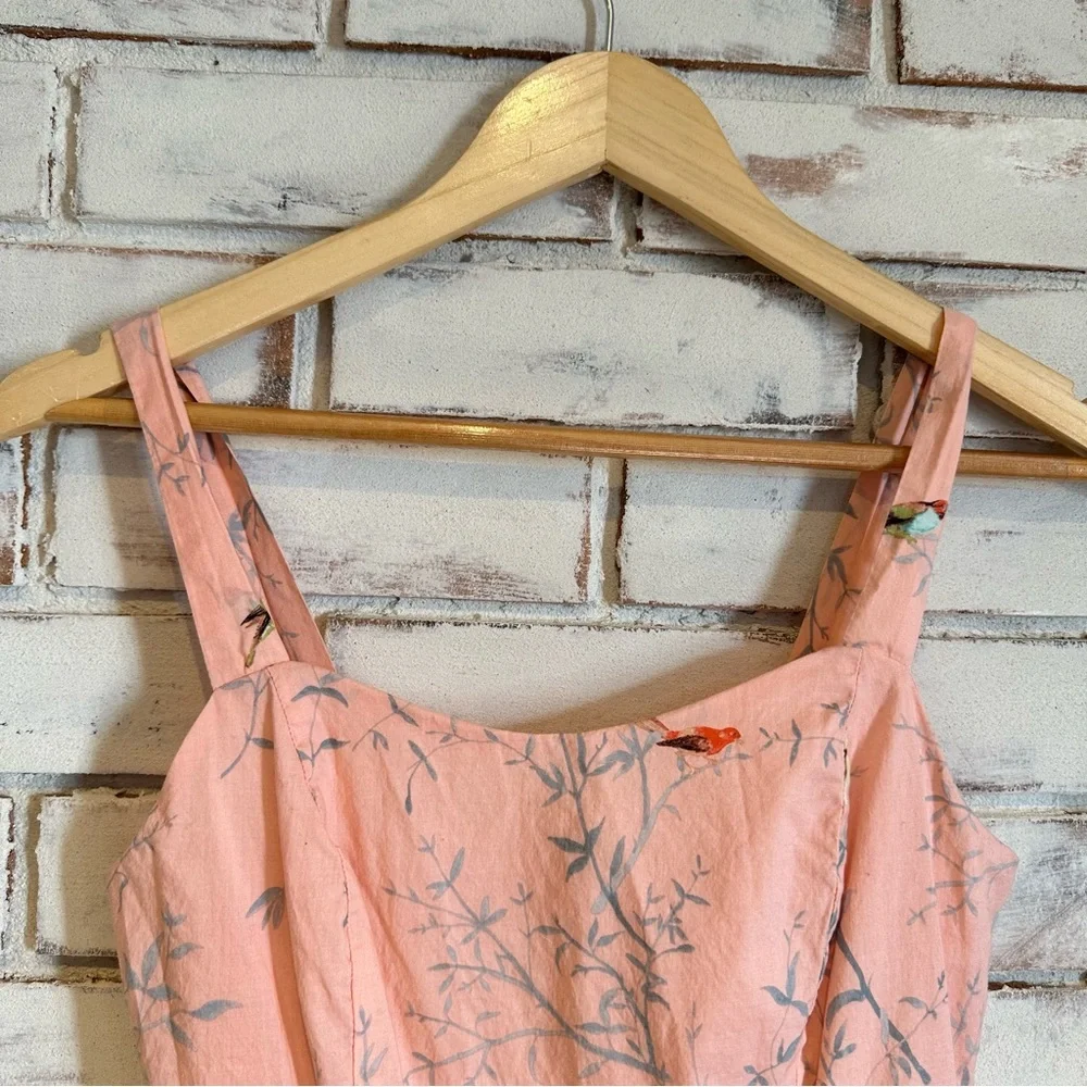 Birds of North America Starfrontlet pink pocket dress size 2 - Picture 2 of 11